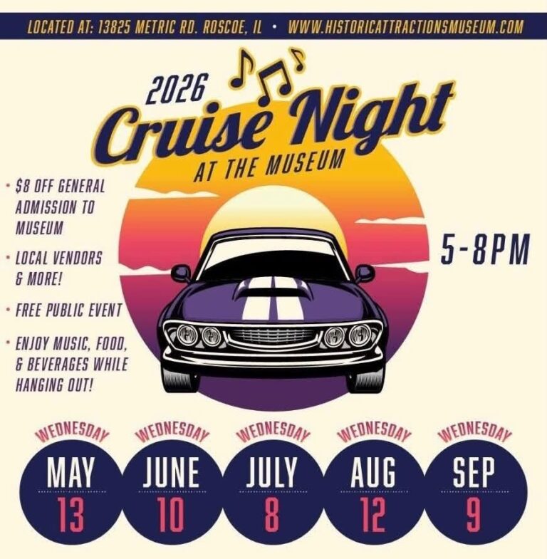 Flyer for Historic Auto Attractions Museum Cruise Night