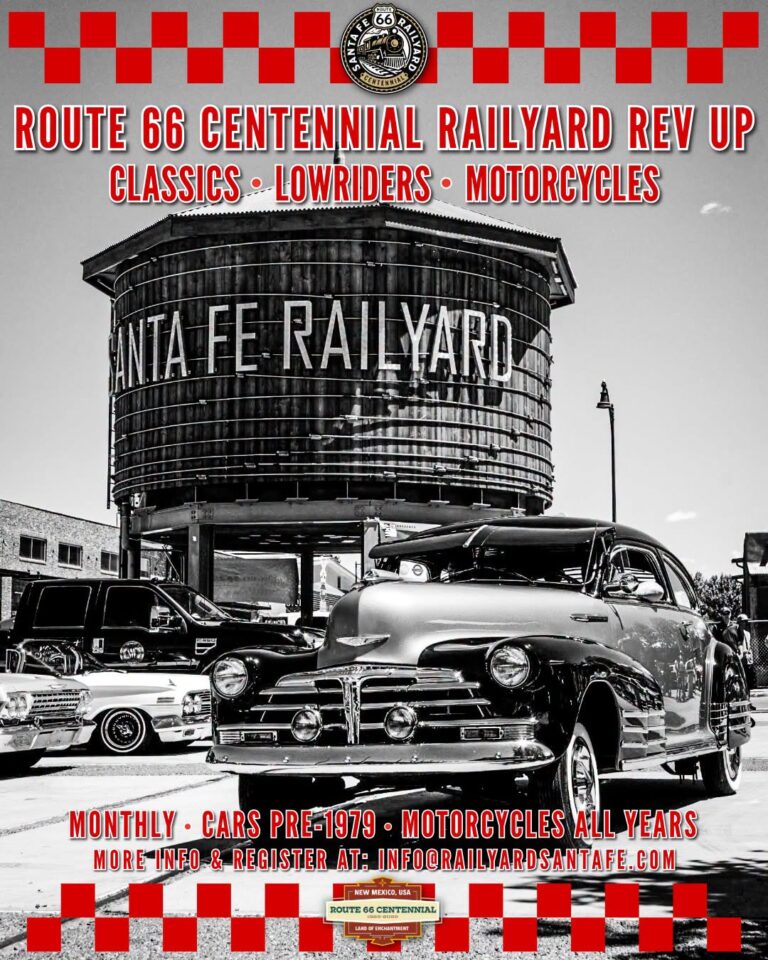 Flyer for Route 66 Centennial Railyard Rev up