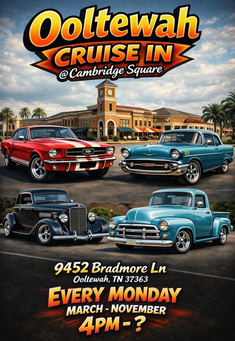 Flyer for Cambridge Square Ooltewah Cruise in