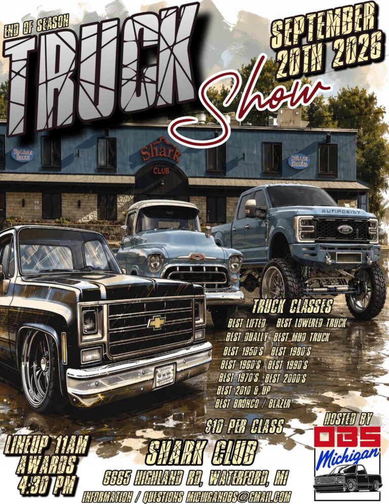 Flyer for OBS Michigan End of Season Truck Show