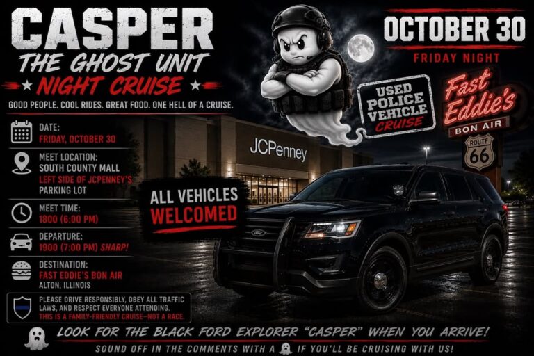Flyer for Casper the Ghost Unit Night Cruise