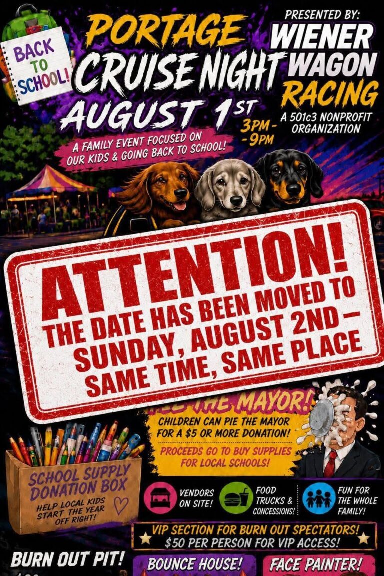 Flyer for Portage Cruise Night