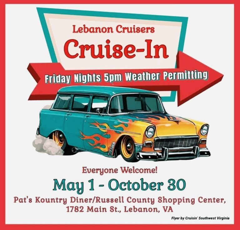 Flyer for Lebanon Cruisers Cruise-In