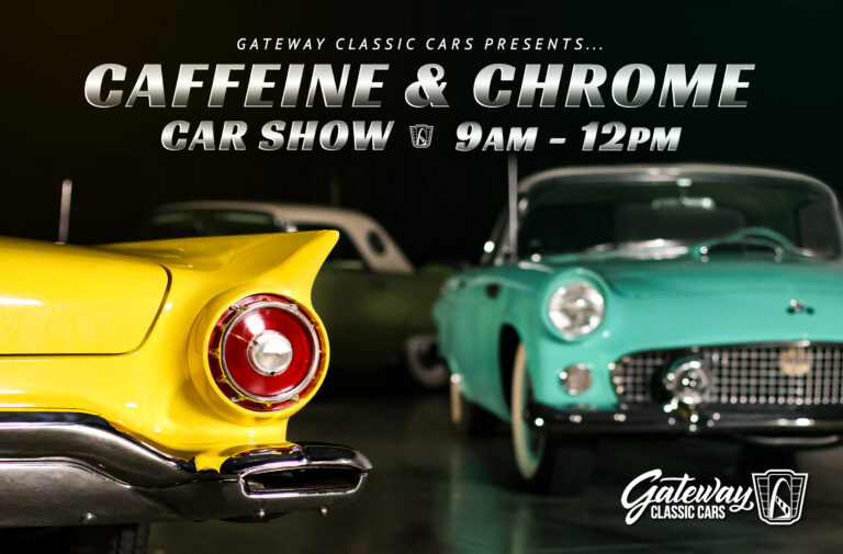Flyer for Caffeine and Chrome – Gateway Classic Cars of Orlando