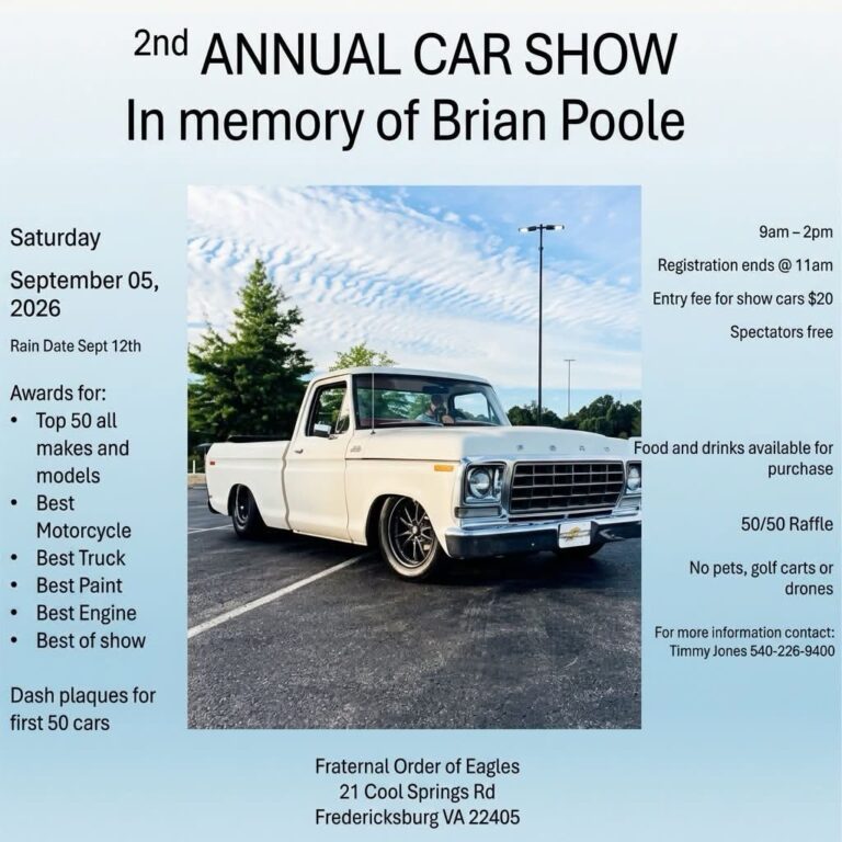 Flyer for 2nd Annual Car Show in Memory of Brian Poole
