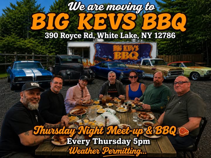 Flyer for Big Kev’s BBQ Thursday Night Meet-up & BBQ