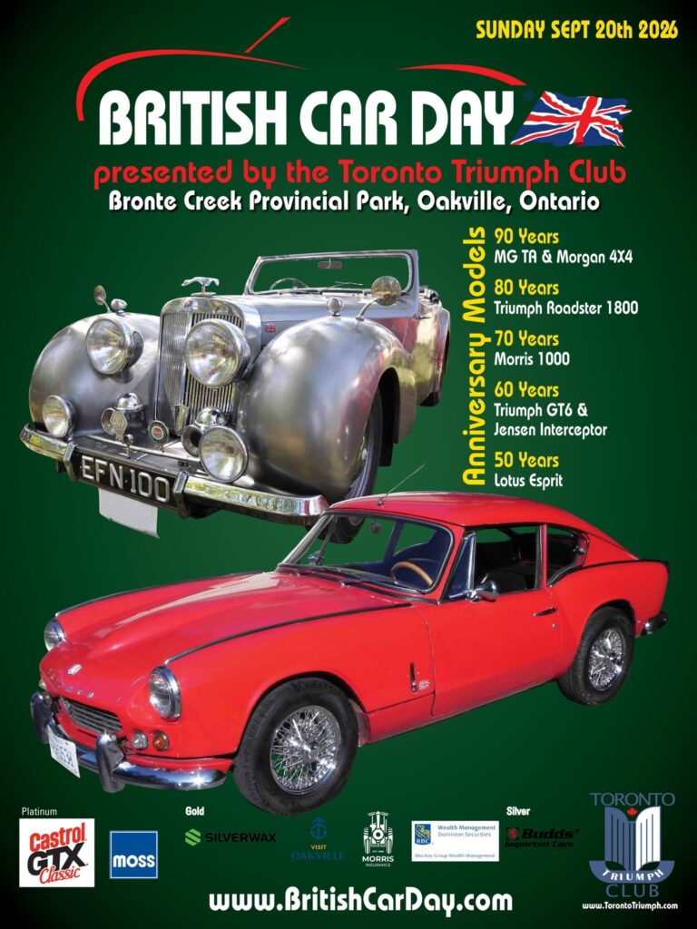 Flyer for British Car Day