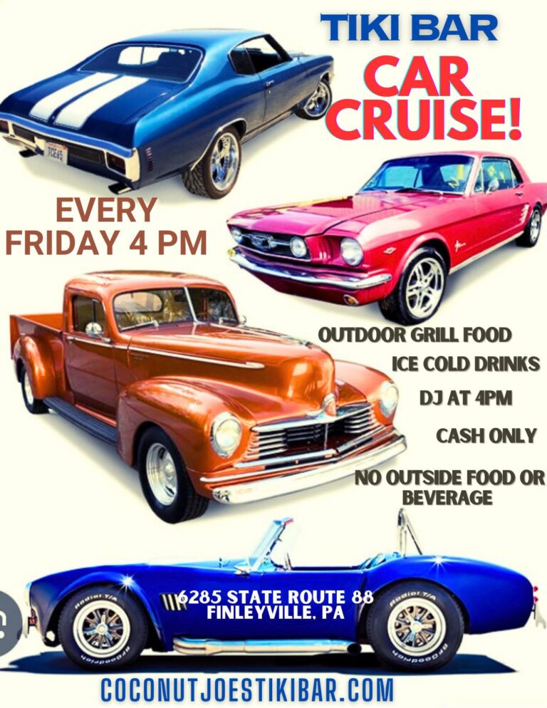 Flyer for Tiki Bar Car Cruise