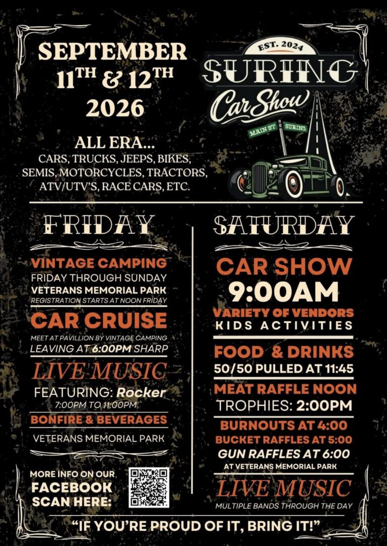 Flyer for Suring Car Show