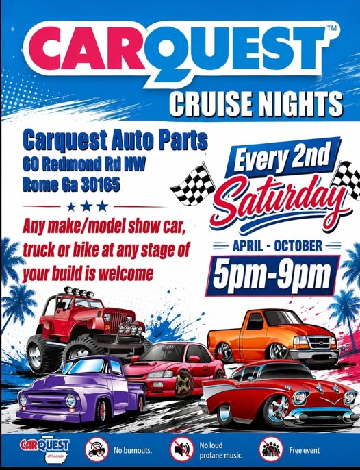 Flyer for Carquest Auto Parts Cruise Nights