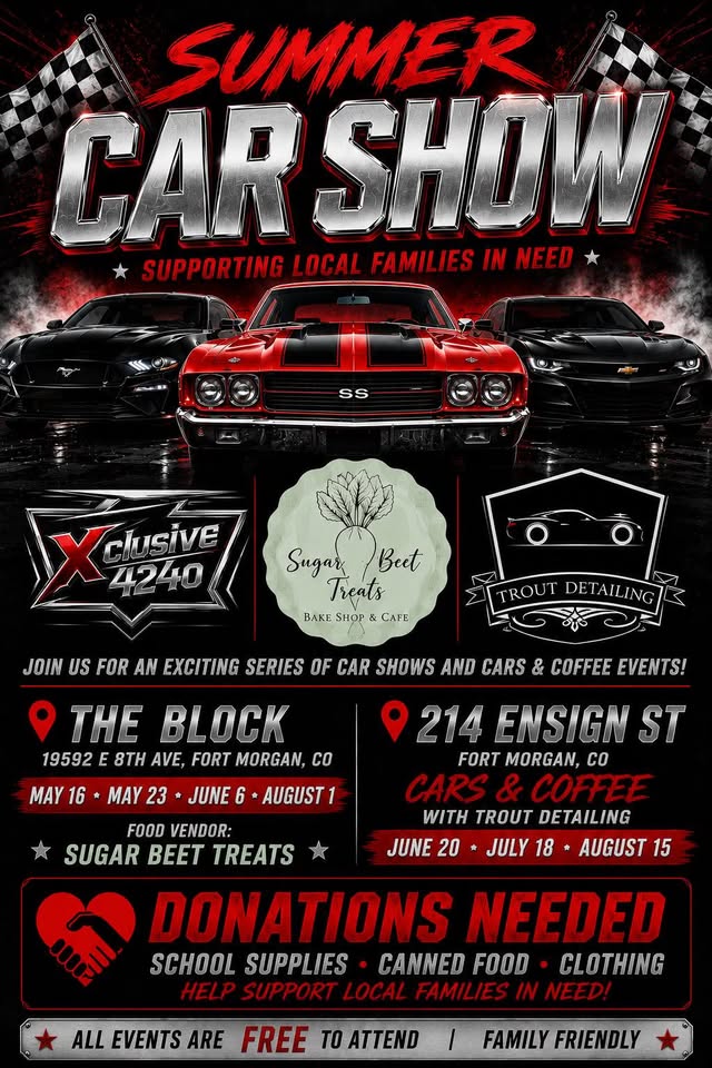 Flyer for Cars & Coffee with Trout Detailing