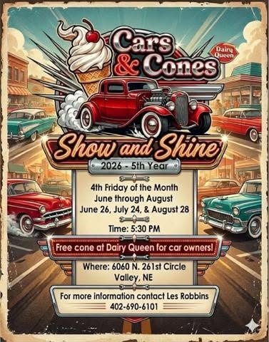 Flyer for Cars & Cones Show and Shine