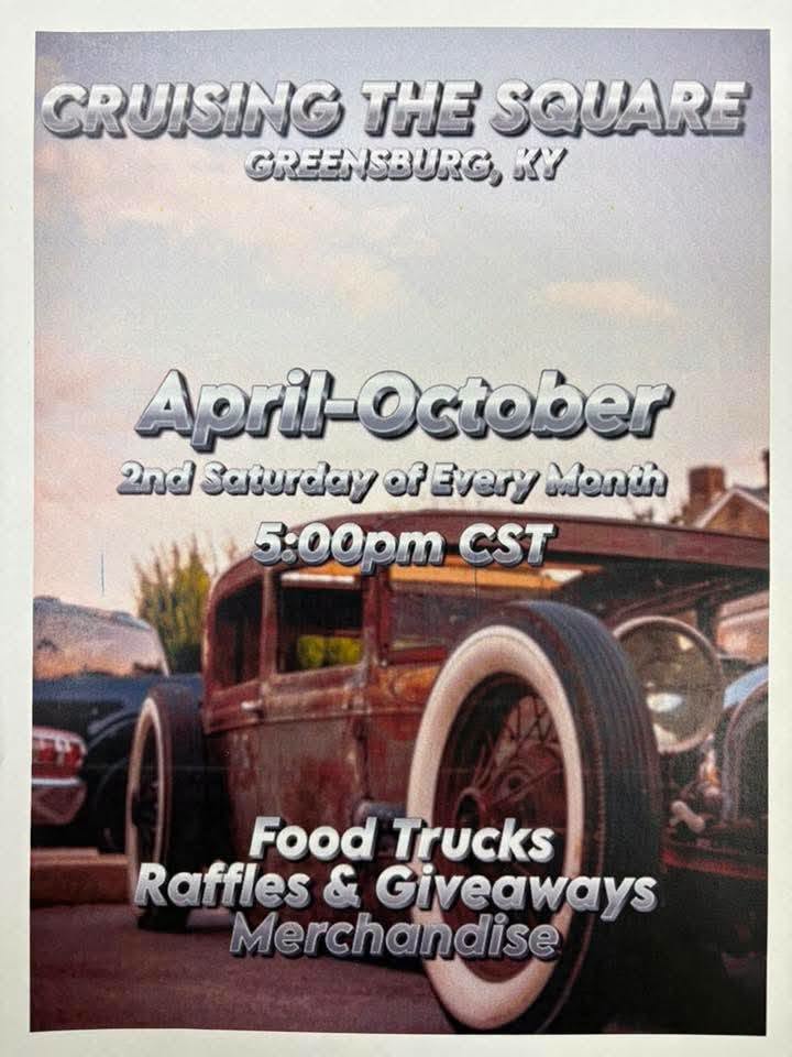 Flyer for Cruising the Square Greensburg