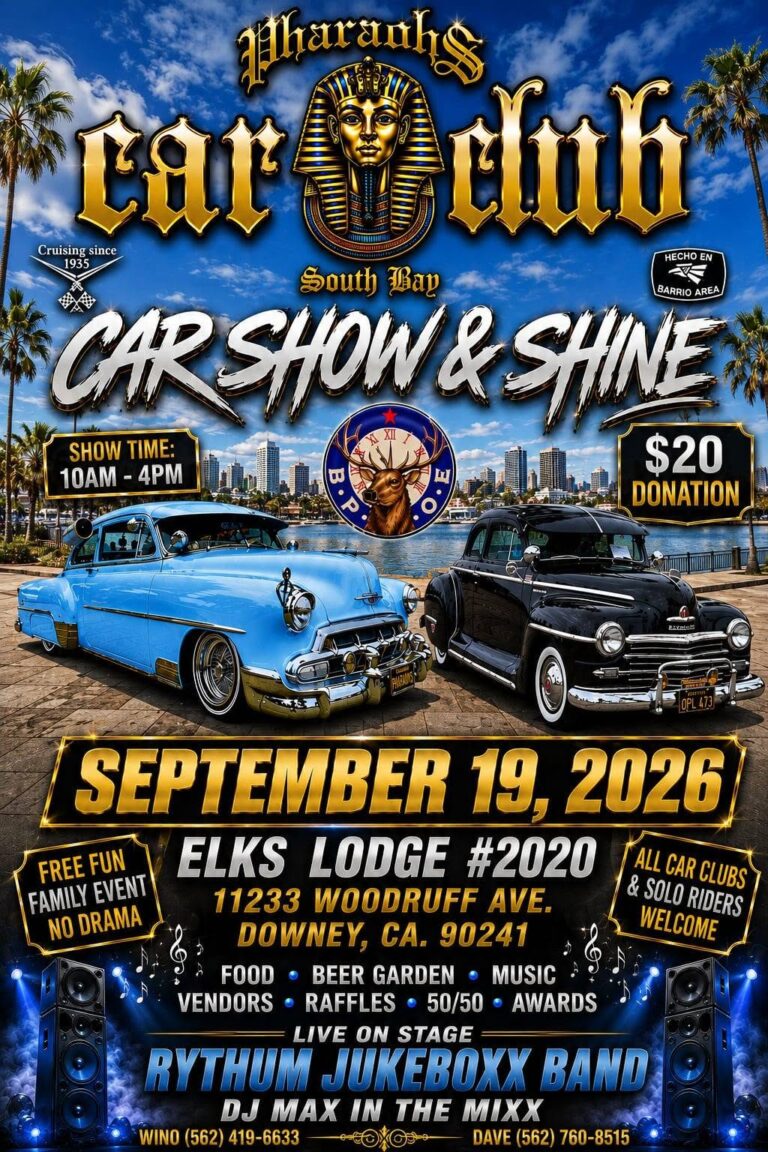 Flyer for Barrio Area Car Show & Shine
