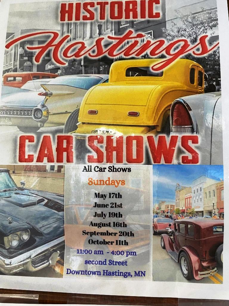 Flyer for Historic Hastings Car Shows