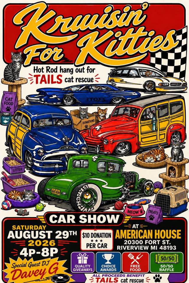 Flyer for Kruisin for Kitties Car Show