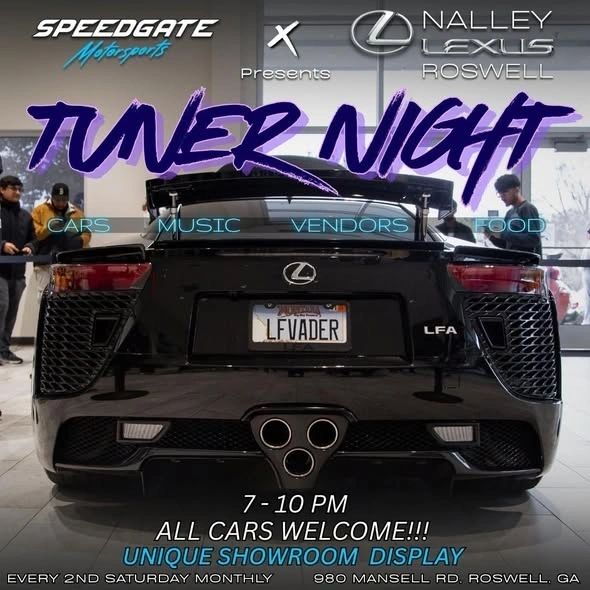 Flyer for Nalley Lexus Roswell Tuner Night
