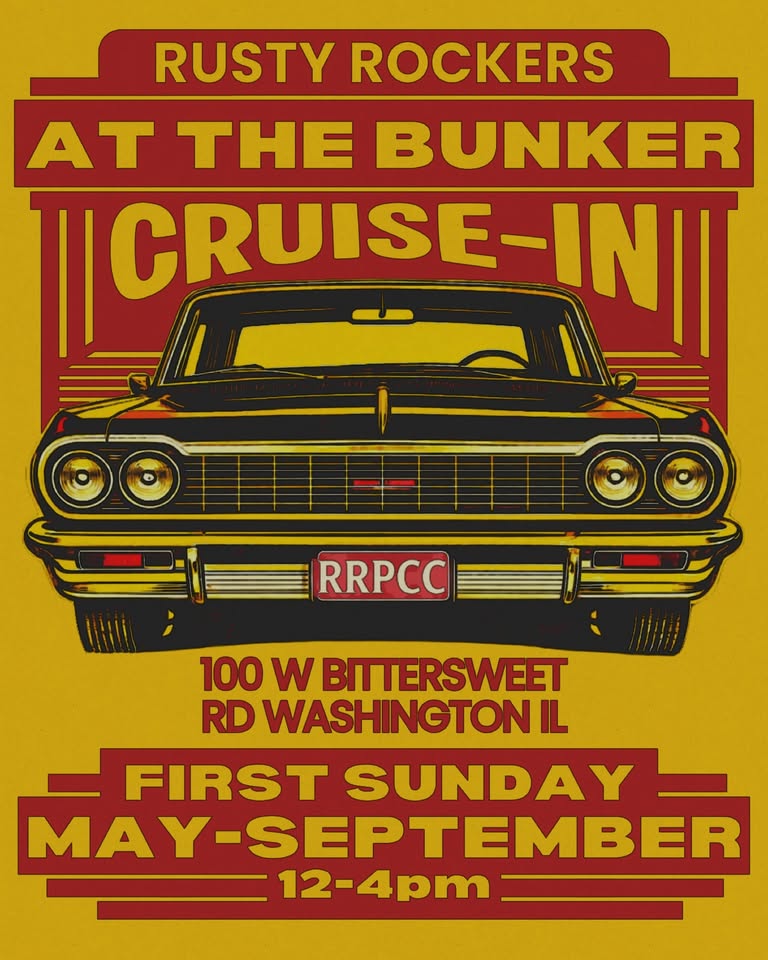 Flyer for Rusty Rockers at the Bunker Cruise-In