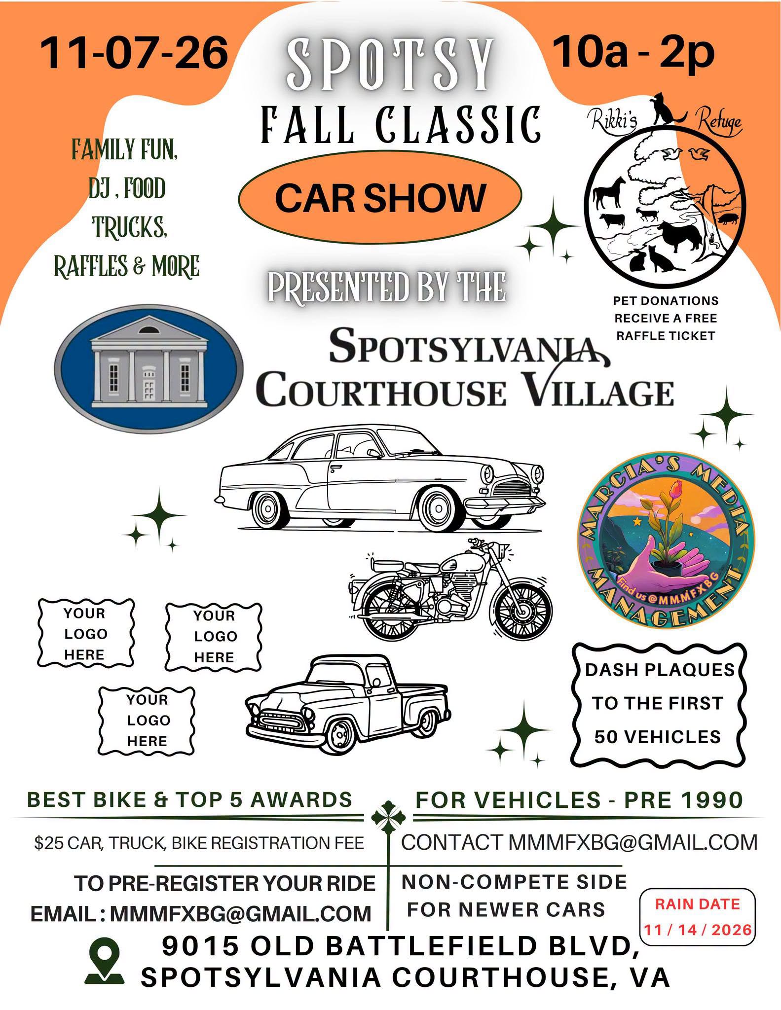 Spotsy Fall Classic Car Show Graphic