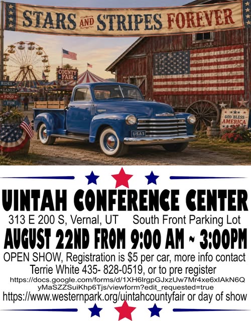 Flyer for Stars and Stripes Forever County Fair Car Show