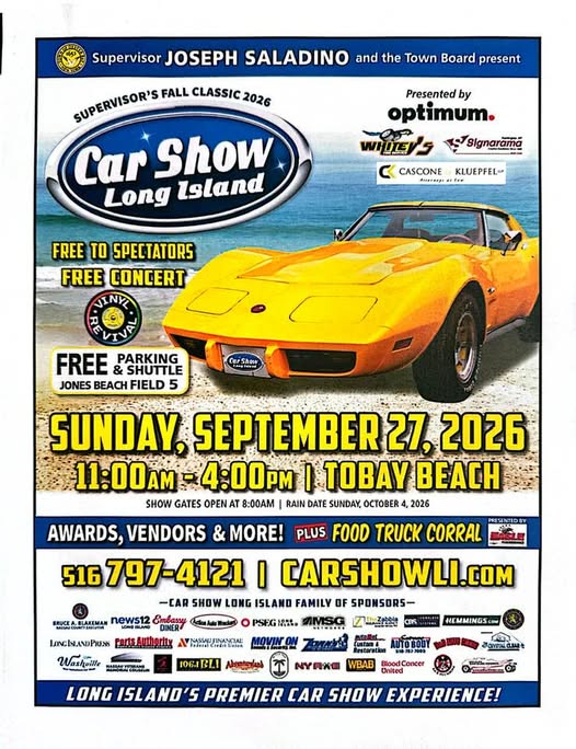 Flyer for Supervisor Joseph Saladino’s Fall Classic 2026 Car Show