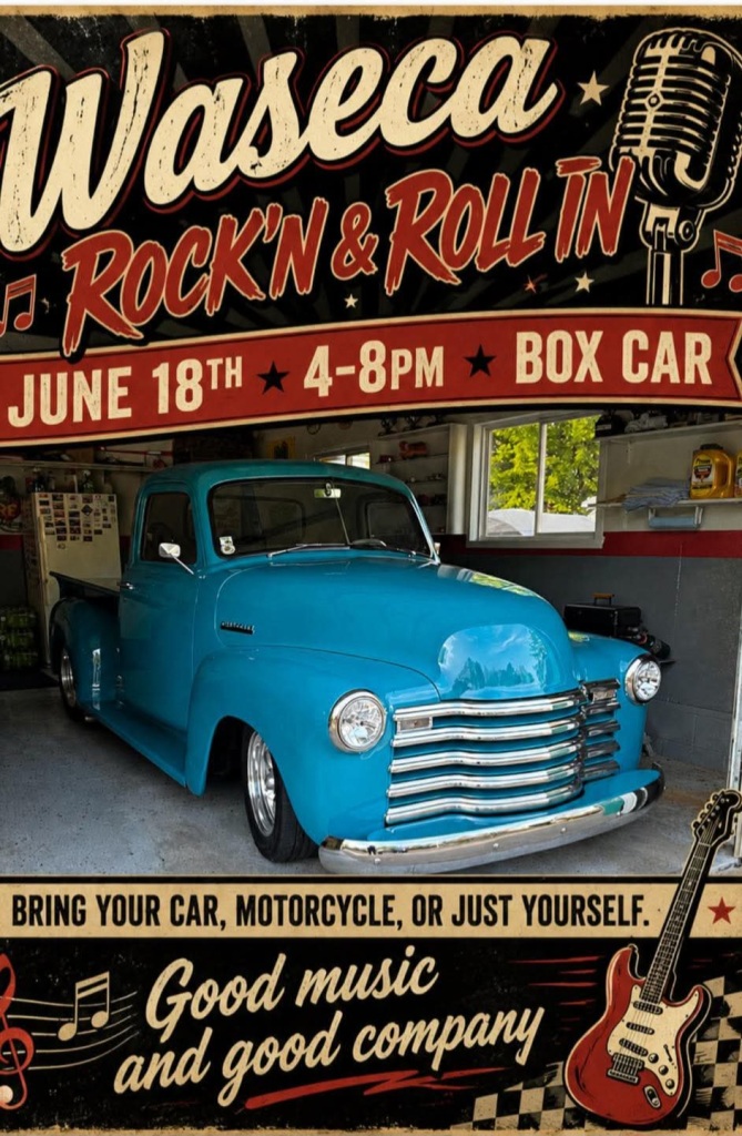 Flyer for Waseca Rock N Roll in