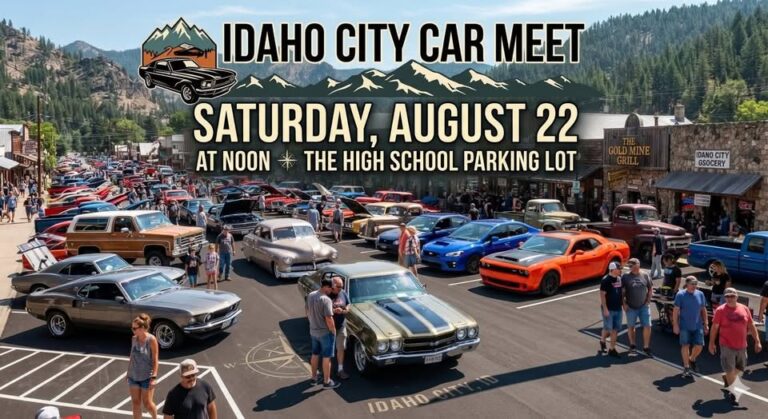 Flyer for Idaho City Car Meet
