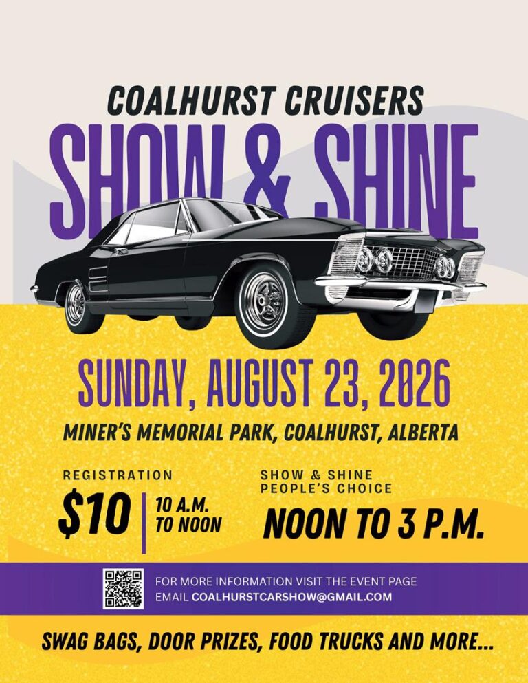 Flyer for Coalhurst Cruisers Show & Shine