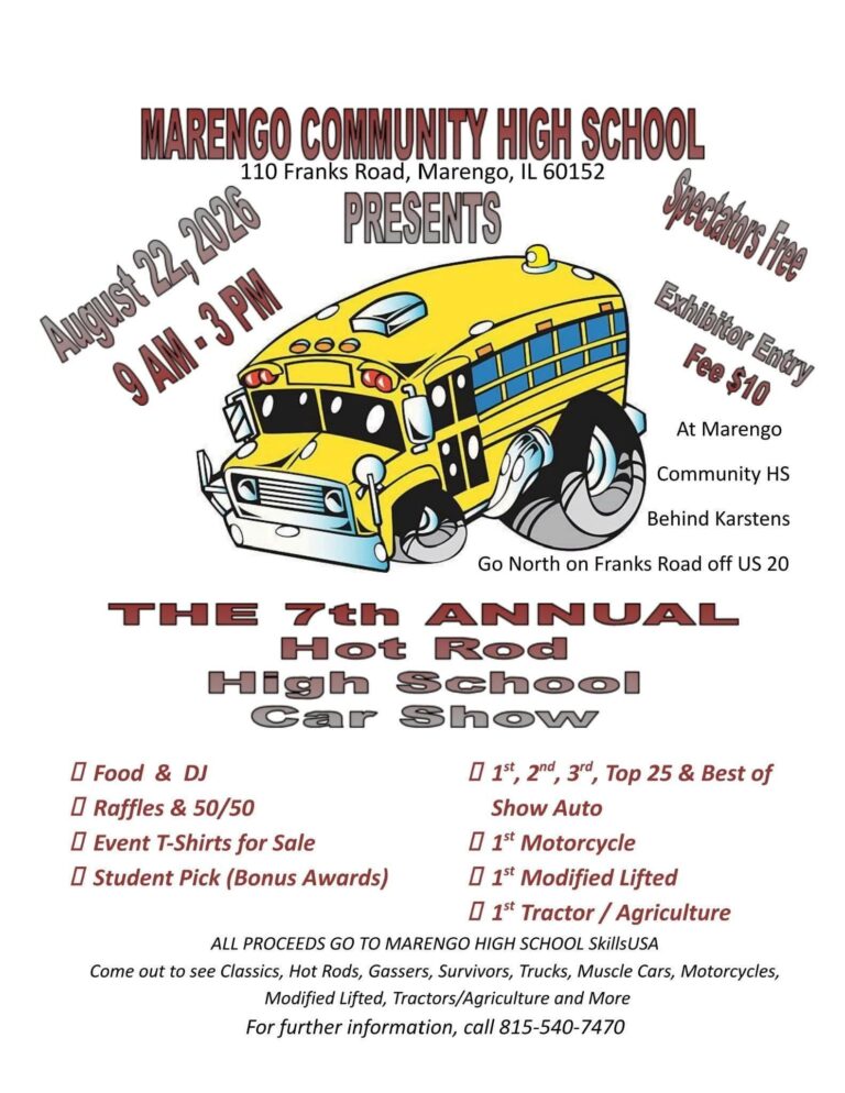 Flyer for 7th Annual Hot Rod High School Car Show