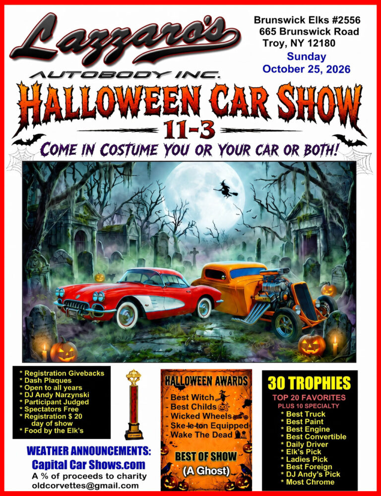 Flyer for Lazzaro’s Halloween Car Show