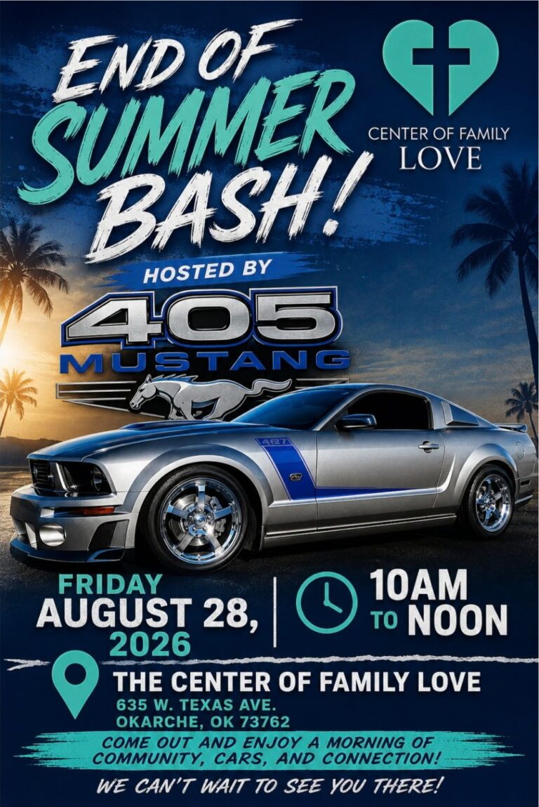 Flyer for 405 Mustang End of Summer Bash