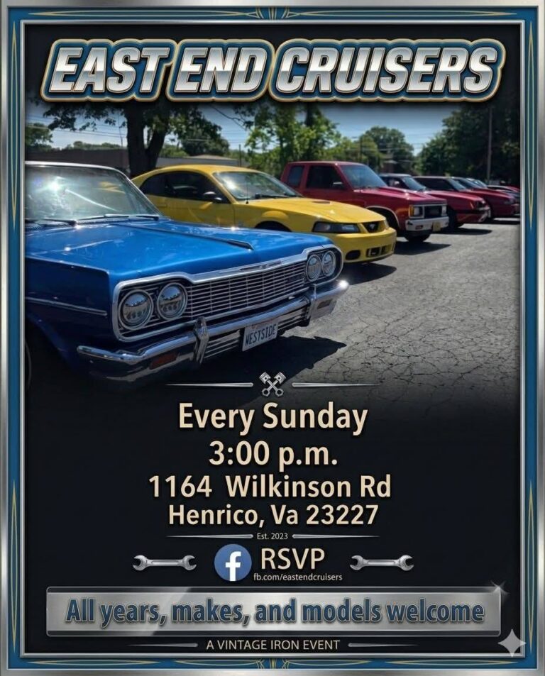 Flyer for Eastend Cruisers Weekly Car Cruise
