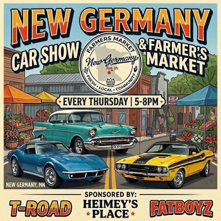 Flyer for New Germany Car Show & Farmer’s Market