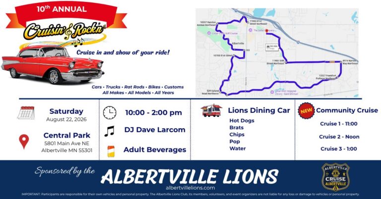 Flyer for 10th Annual Cruisin’ & Rockin’