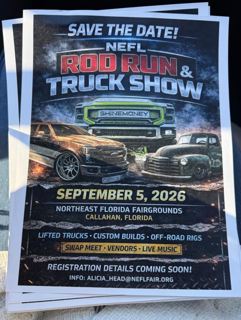 Flyer for NEFL Rod Run & Truck Show