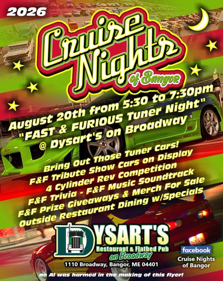 Flyer for Cruise Nights of Bangor
