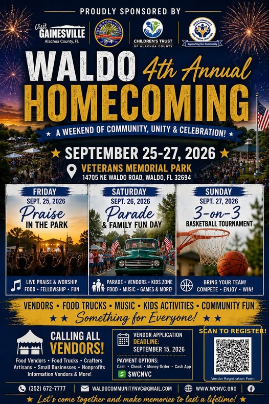 Flyer for 4th Annual Waldo Homecoming
