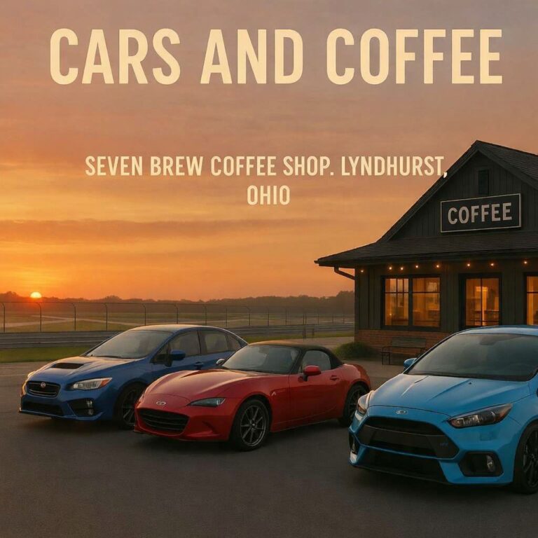 Flyer for Cars & Coffee 7Brew