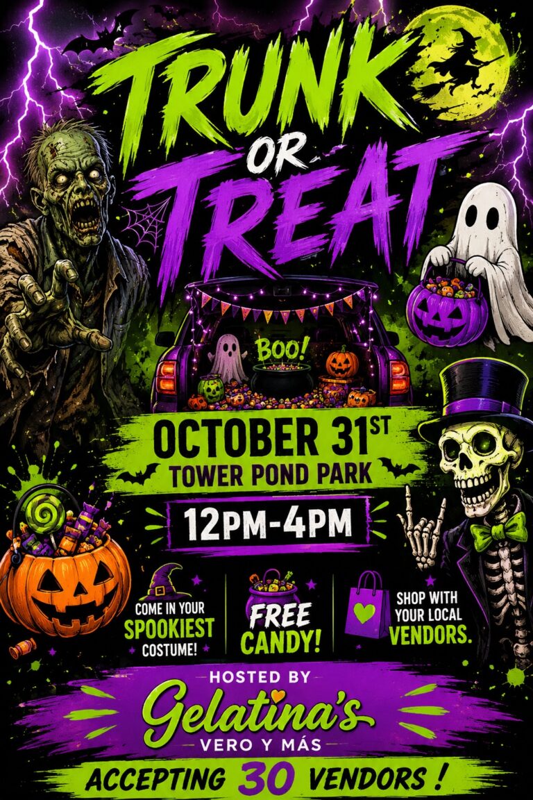 Flyer for Trunk or Treat by Gelatina’s Vero Y Màs