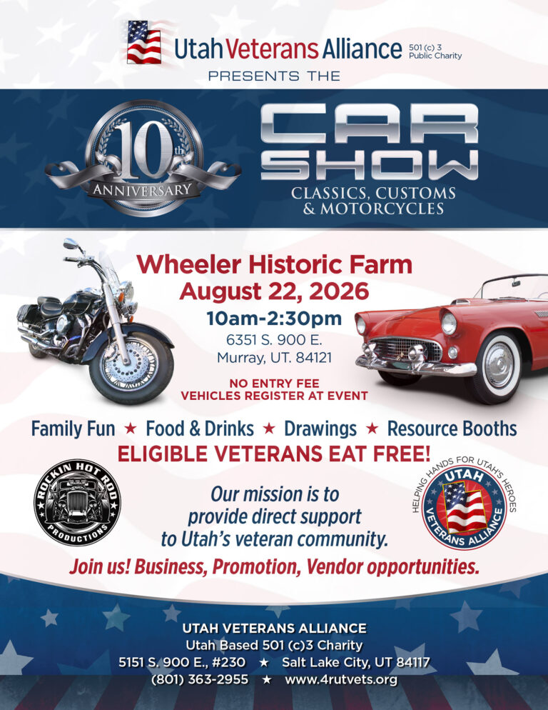 Flyer for 10th Annual Salute the Troops Car Show
