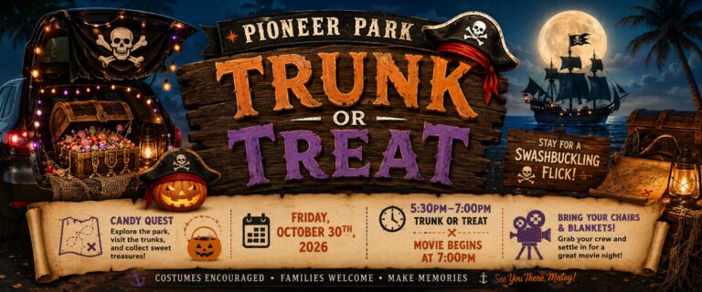 Flyer for Trunk or Treat – Pioneer Park
