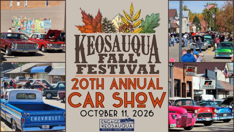 Flyer for Keosauqua’s 20th Annual Car Show