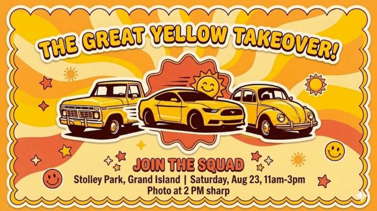 Flyer for The Great Yellow Takeover! {REBOOT}