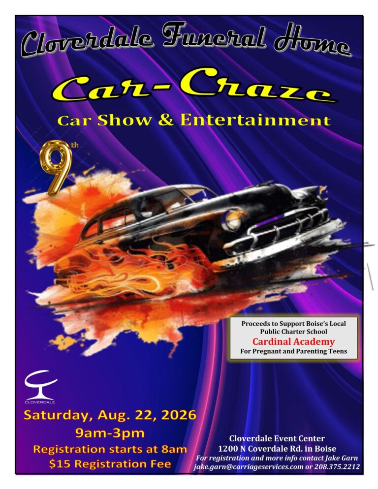 Flyer for Cloverdale Car-Craze Car Show