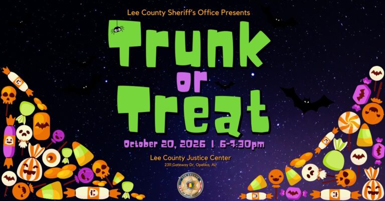 Flyer for Trunk-or-Treat by Lee County Sheriff’s Office