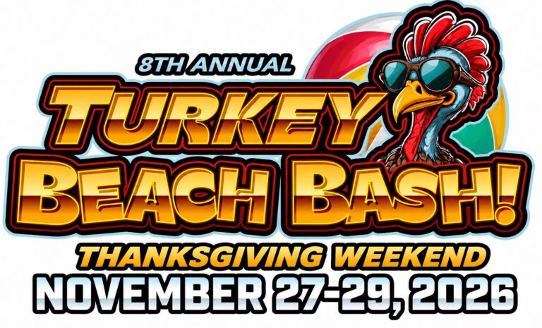 Flyer for 8th Annual BTE KOC Turkey Beach Bash