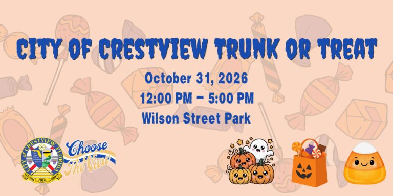 Flyer for City of Crestview Trunk or Treat
