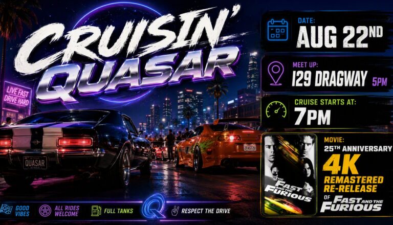 Flyer for Cruisin to Quasar