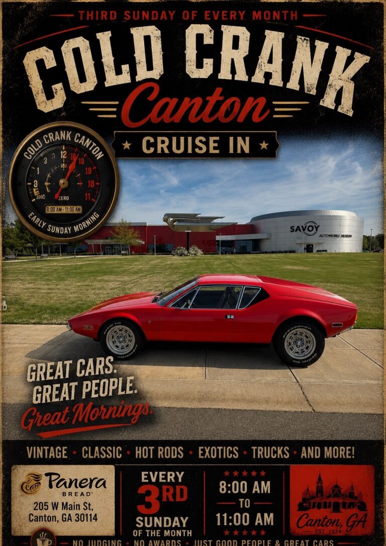 Flyer for Cold Crank Canton Cruise In