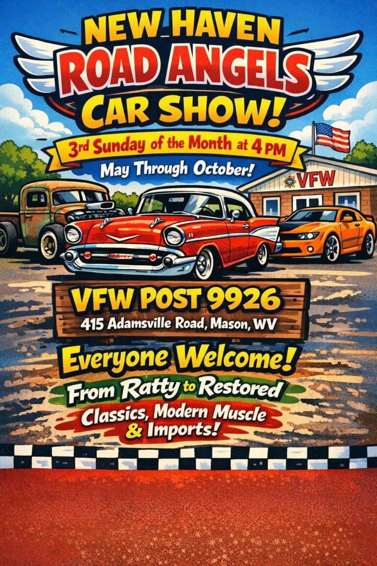 Flyer for New Haven Road Angels Car Show
